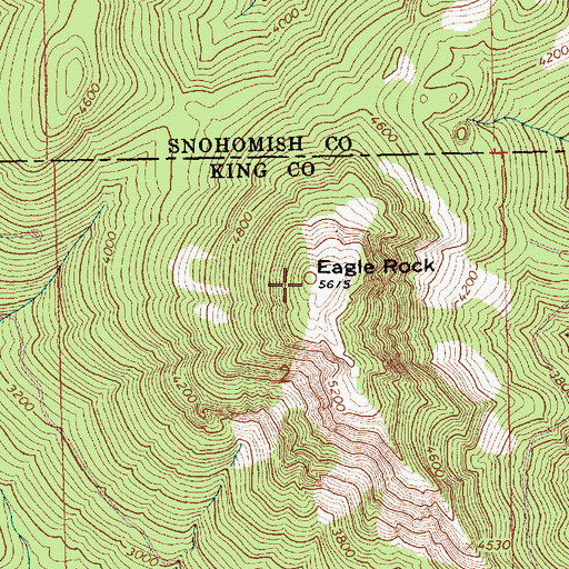 Topographic Map of Eagle Rock, WA