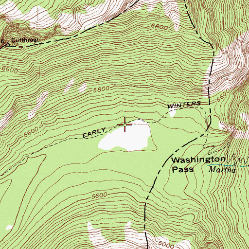 Topographic Map of Early Winters Trail, WA