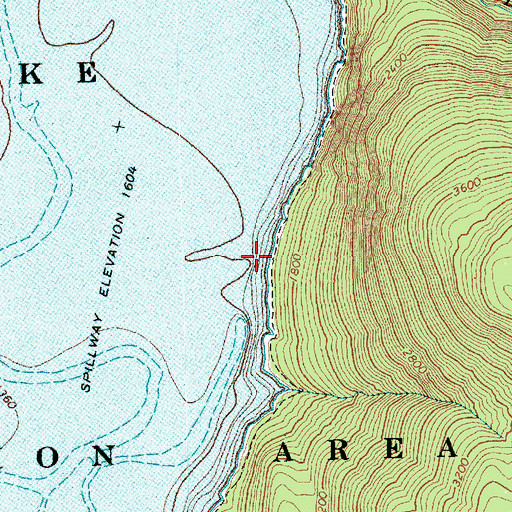 Topographic Map of East Bank Trail, WA