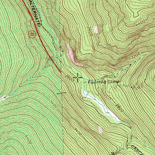 Topographic Map of East Creek, WA