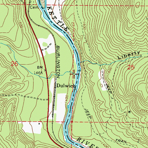 Topographic Map of East Deer Creek, WA