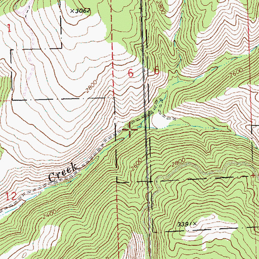 Topographic Map of East Fork Joe Creek, WA