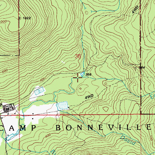 Topographic Map of East Fork Lacamas Creek, WA