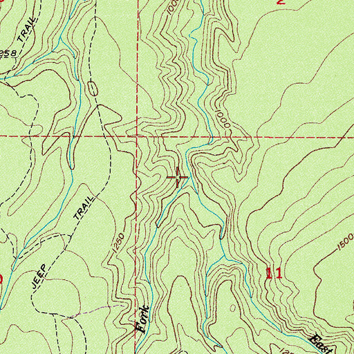 Topographic Map of East Fork Siebert Creek, WA