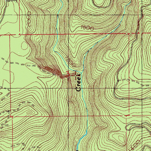 Topographic Map of East Fork Silver Creek, WA