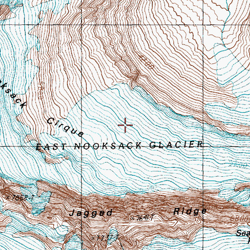 Topographic Map of East Nooksack Glacier, WA