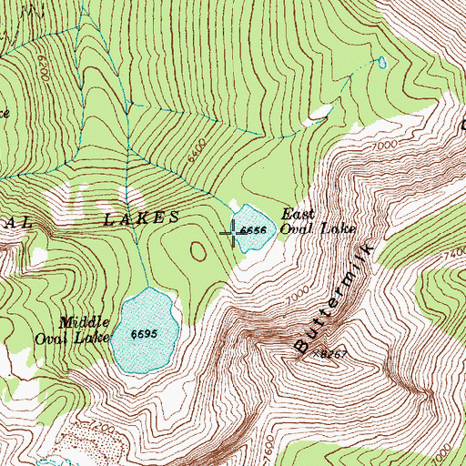 Topographic Map of East Oval Lake, WA