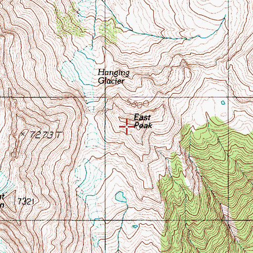 Topographic Map of East Peak, WA