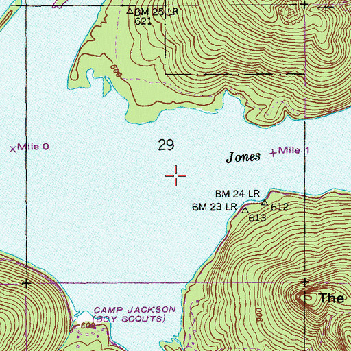 Topographic Map of Jones Cove, AL