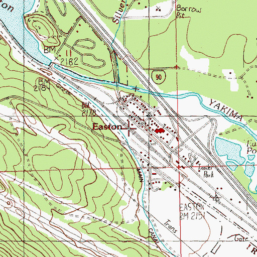 Topographic Map of Easton, WA
