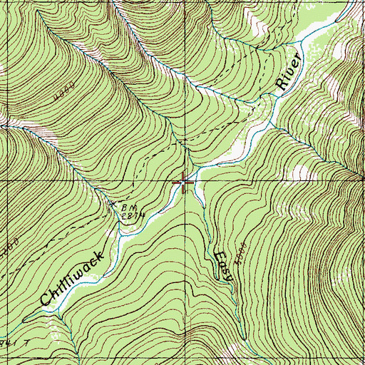 Topographic Map of Easy Creek, WA