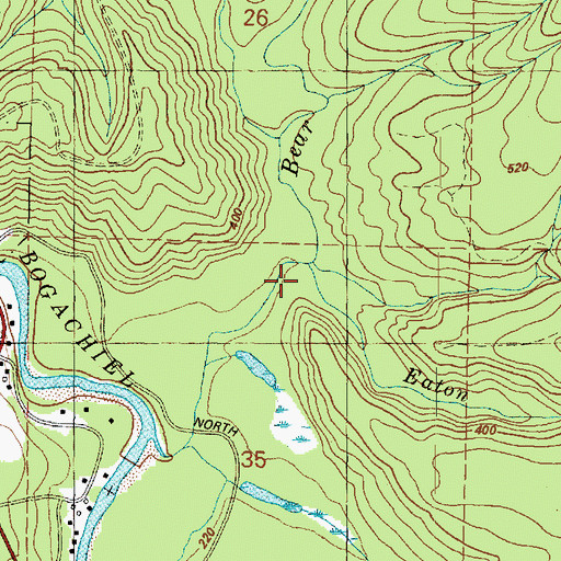 Topographic Map of Eaton Creek, WA