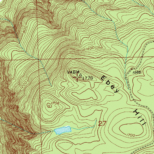 Topographic Map of Ebey Hill, WA