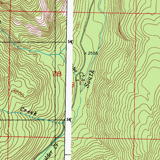 Topographic Map of Echo Creek, WA