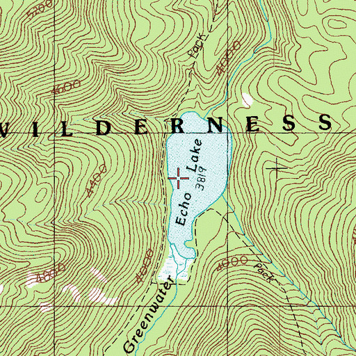Topographic Map of Echo Lake, WA