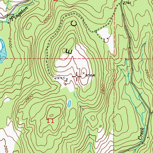Topographic Map of Echo Mountain, WA