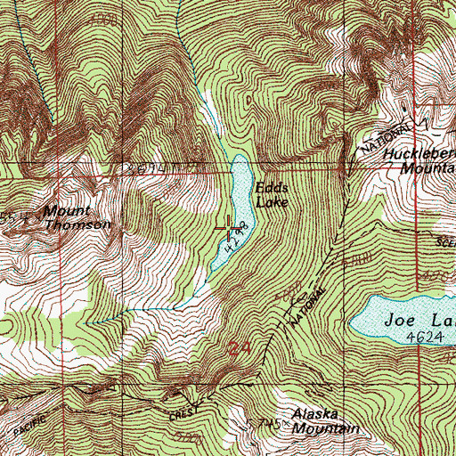 Topographic Map of Edds Lake, WA
