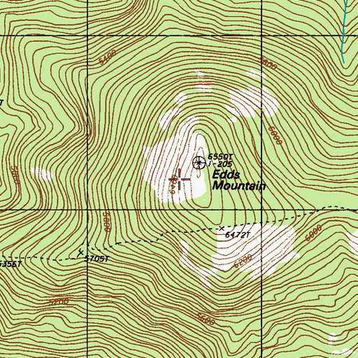 Topographic Map of Edds Mountain, WA