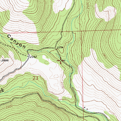 Topographic Map of Ederberry Canyon, WA
