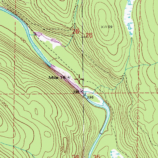 Topographic Map of Edfro Creek, WA