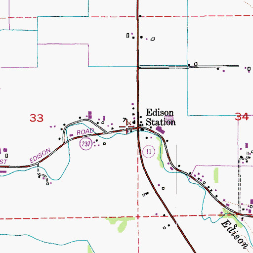 Topographic Map of Edison Station, WA