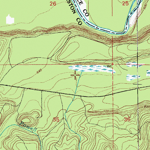 Topographic Map of Edna Creek, WA