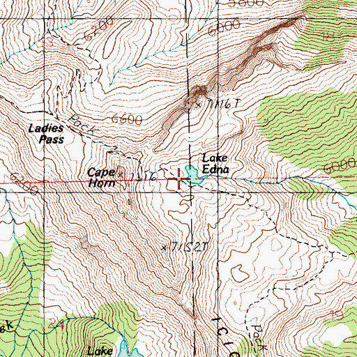 Topographic Map of Lake Edna, WA