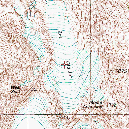 Topographic Map of Eel Glacier, WA