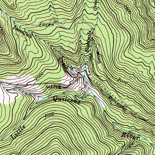 Topographic Map of Eightmile Creek, WA