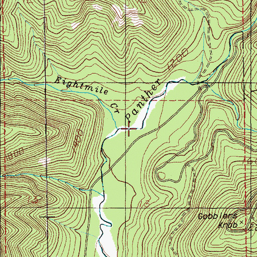 Topographic Map of Eightmile Creek, WA