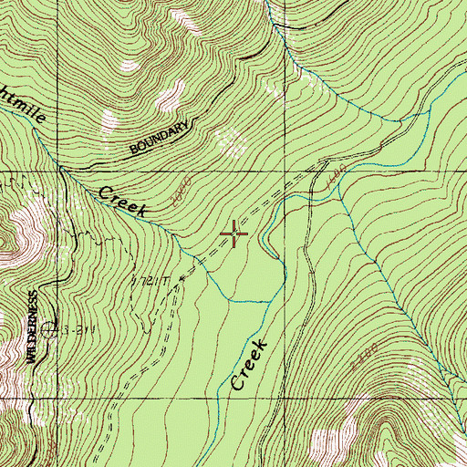 Topographic Map of Eightmile Creek, WA