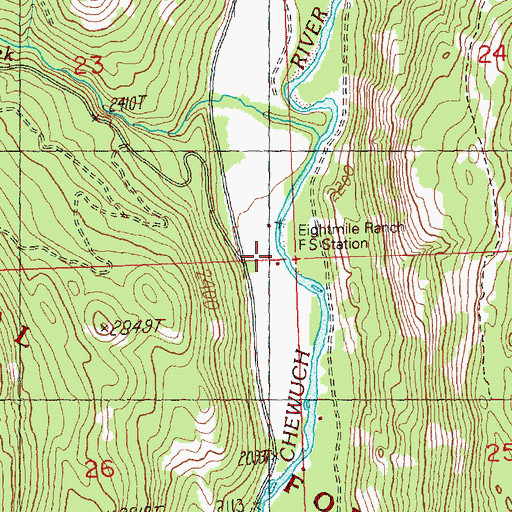Topographic Map of Eightmile Ranch, WA