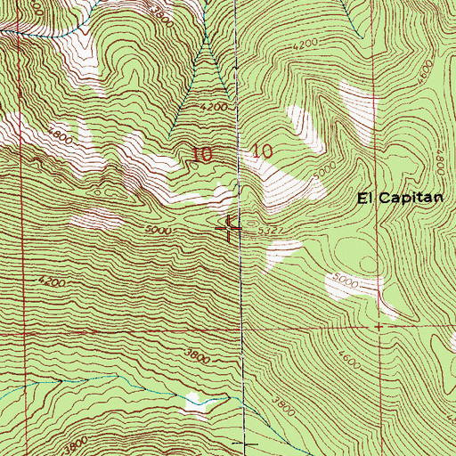 Topographic Map of El Capitan, WA