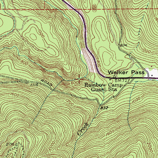 Topographic Map of Elbo Creek, WA