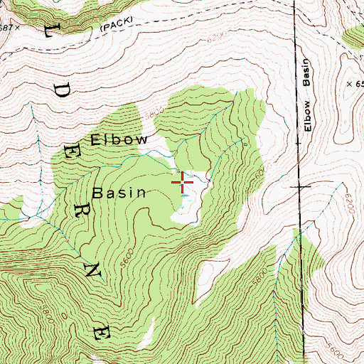 Topographic Map of Elbow Basin, WA