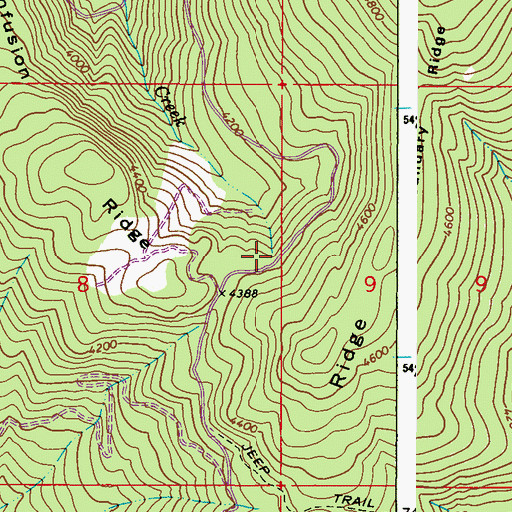 Topographic Map of Eldorado Creek, WA