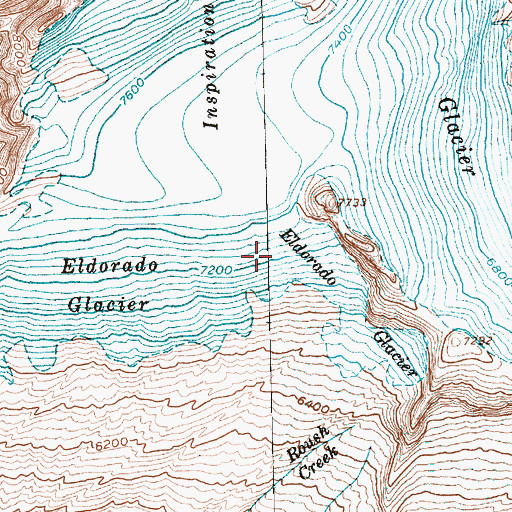 Topographic Map of Eldorado Glacier, WA