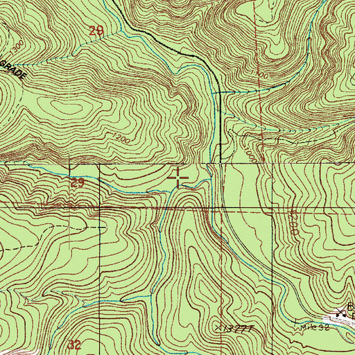 Topographic Map of Eleven Creek, WA