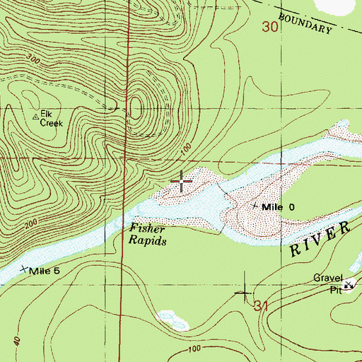 Topographic Map of Elk Creek, WA