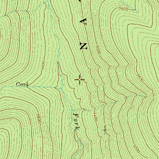 Topographic Map of Elk Creek, WA