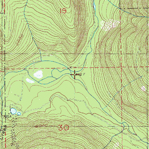 Topographic Map of Elk Creek, WA