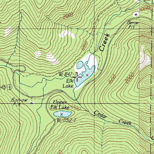 Topographic Map of Elk Lake, WA