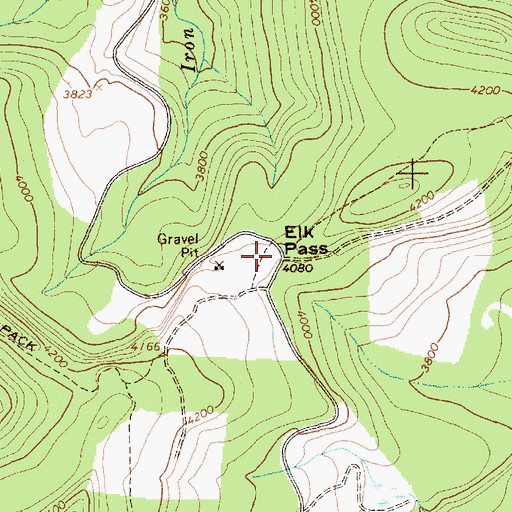 Topographic Map of Elk Pass, WA