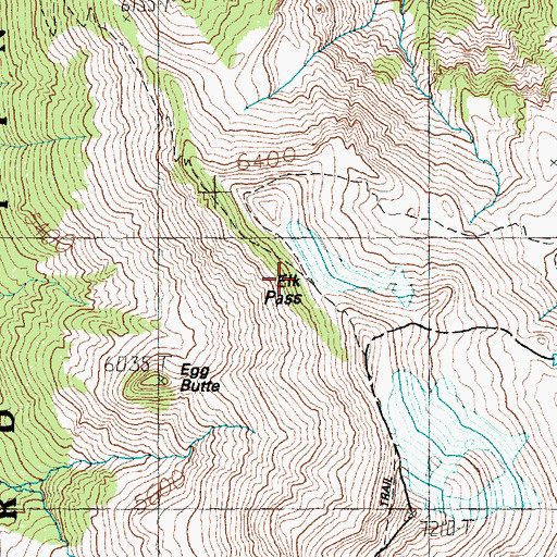 Topographic Map of Elk Pass, WA