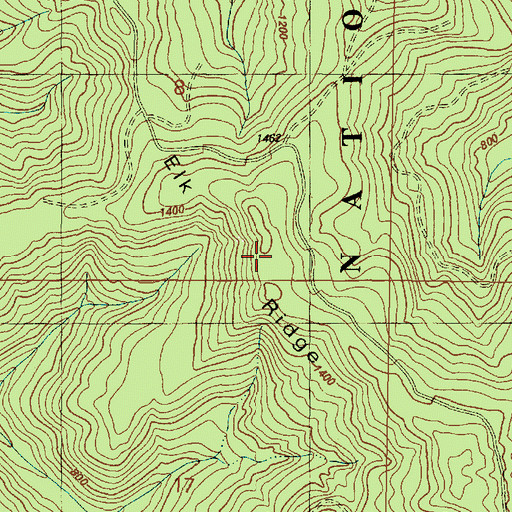 Topographic Map of Elk Ridge, WA