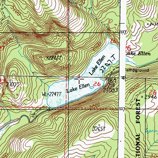 Topographic Map of Lake Ellen, WA