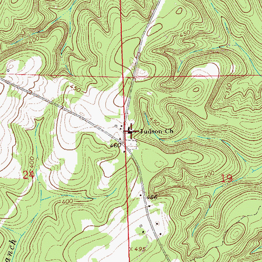 Topographic Map of Judson Missionary Baptist Church, AL