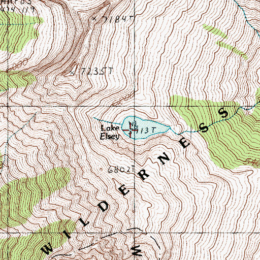 Topographic Map of Lake Elsey, WA