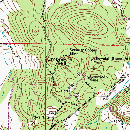 Topographic Map of Embrey Hill, WA