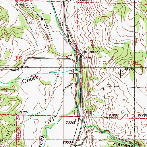 Topographic Map of Empire Creek, WA
